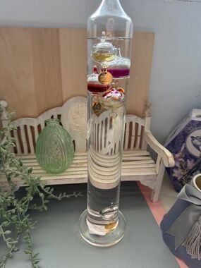 Galileo Thermometer Decorative Glass Column - Multicolor